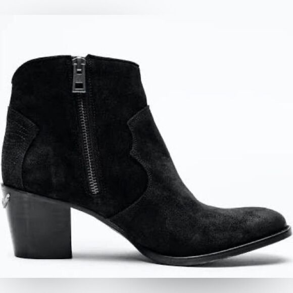 Zadig & Voltaire Molly Suede Ankle Booties, size French40/US New - Picture 3 of 14